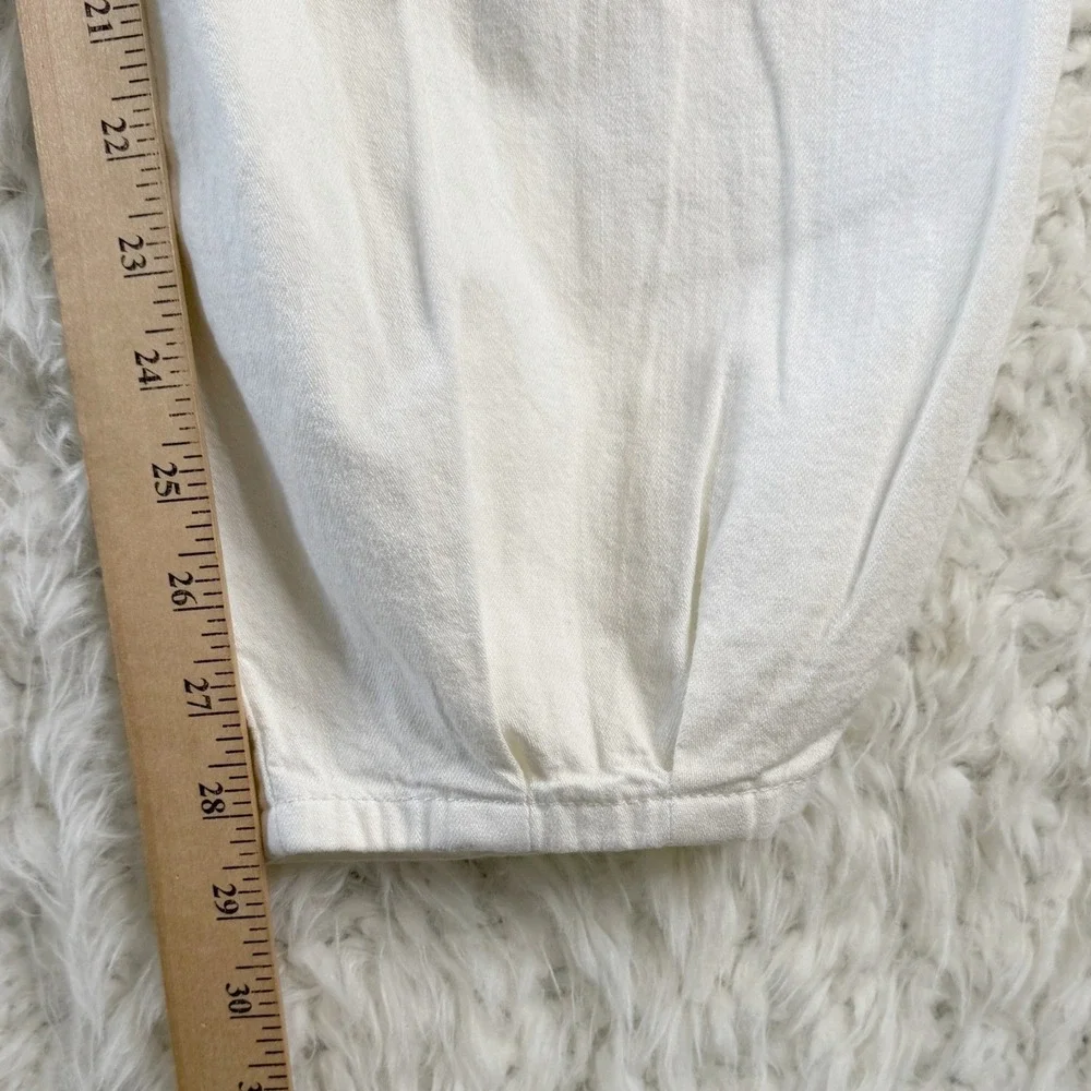 Levis Pleated Tapered Ballon Pants 28 White High Rise Minimalist Coastal Boho‎